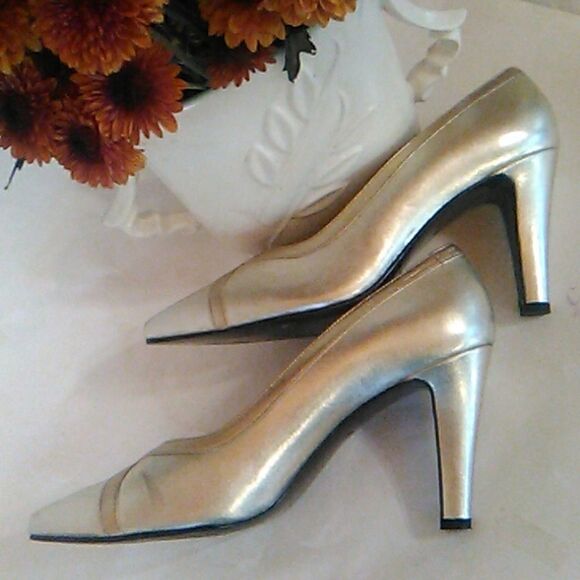 Pancaldi Heels in Gold Leather - Picture 3 of 12